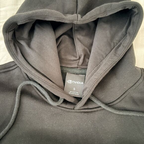 Nvidia Gear Store Embossed Oversized Pullover Hoodie in Black NWOT - Picture 7 of 7